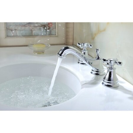 Anzzi Melody 8" Widespread Mid-Arc Bathroom Faucet, Polished Chrome L-AZ007